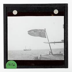 Lantern Slide - Discovery II & the Wyatt Earp, Bay Of Whales, Ellsworth Relief Expedition, Antarctica, 20 Jan 1936
