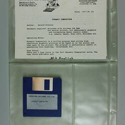 Disk & Instruction Sheet - Dynamic Compositor, Microbee 64 kB Computer