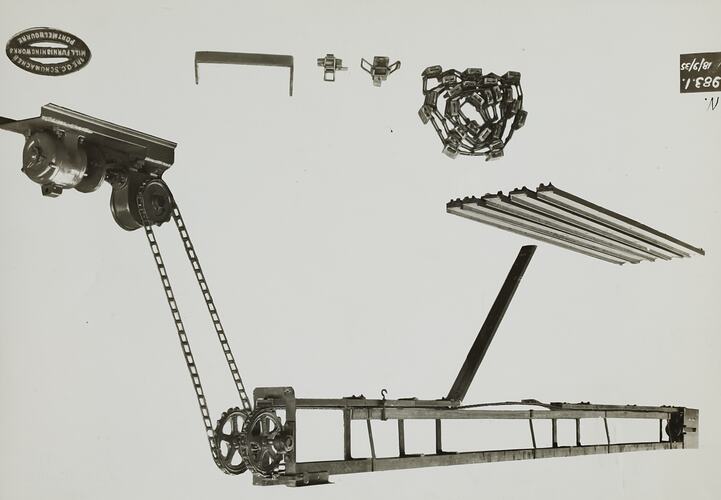 Photograph - Schumacher Mill Furnishing Works, 'Meat Rail Conveyor', Port Melbourne, Victoria, 1935