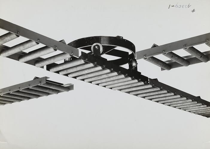 Photograph - Schumacher Mill Furnishing Works, 'Turntable' Conveyor, Port Melbourne, Victoria, 1943