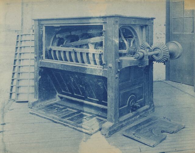 Photograph - Schumacher Mill Furnishing Works, Sifting Machine, Port Melbourne, Victoria, circa 1930s