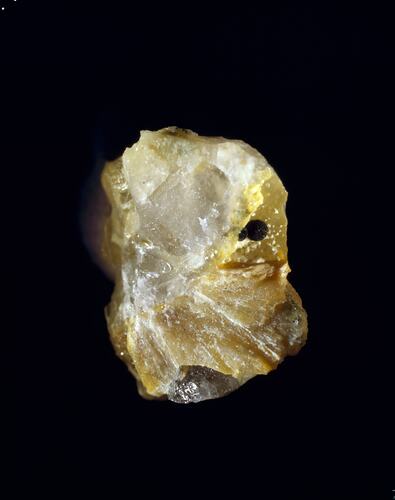 Cream coloured mineral specimen.