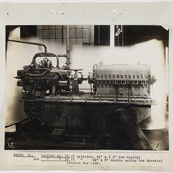 Photograph - Crankless Engines (Australia) Pty Ltd, Eight Cylinder Gas Engine, Fitzroy, Victoria, 1921