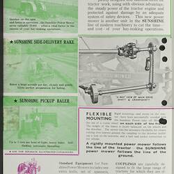 Catalogue - H.V. McKay Massey Harris, Sunshine Power-Take-Off-Mower, 1951