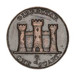 Coin - 1 Quart, Gibraltar, 1842