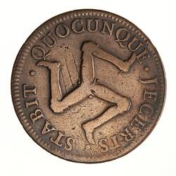 Coin - 1 Penny, Isle of Man, 1758