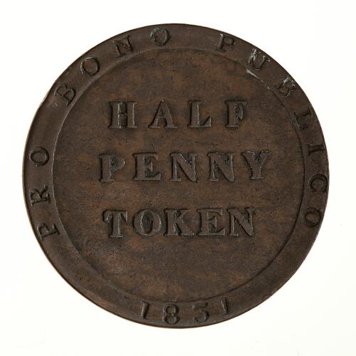 Coin - 1/2 Penny, Ramsey, Isle of Man, 1831
