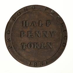 Coin - 1/2 Penny, Ramsey, Isle of Man, 1831