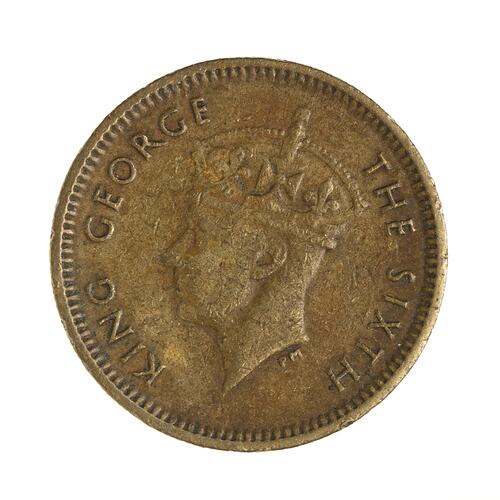 Coin - 5 Cents, Hong Kong, 1950