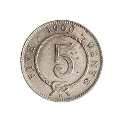 Coin - 5 Cents, Sarawak, 1900
