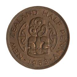 Coin - 1/2 Penny, New Zealand, 1953