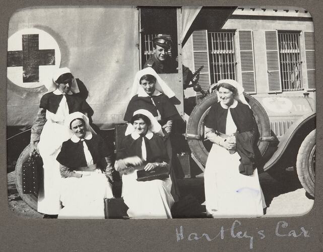 World War I, Group Portrait of Nurses & Soldier, Egypt, 1915-1917