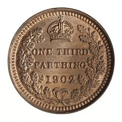 Coin - 1/3 Farthing, Malta, 1902