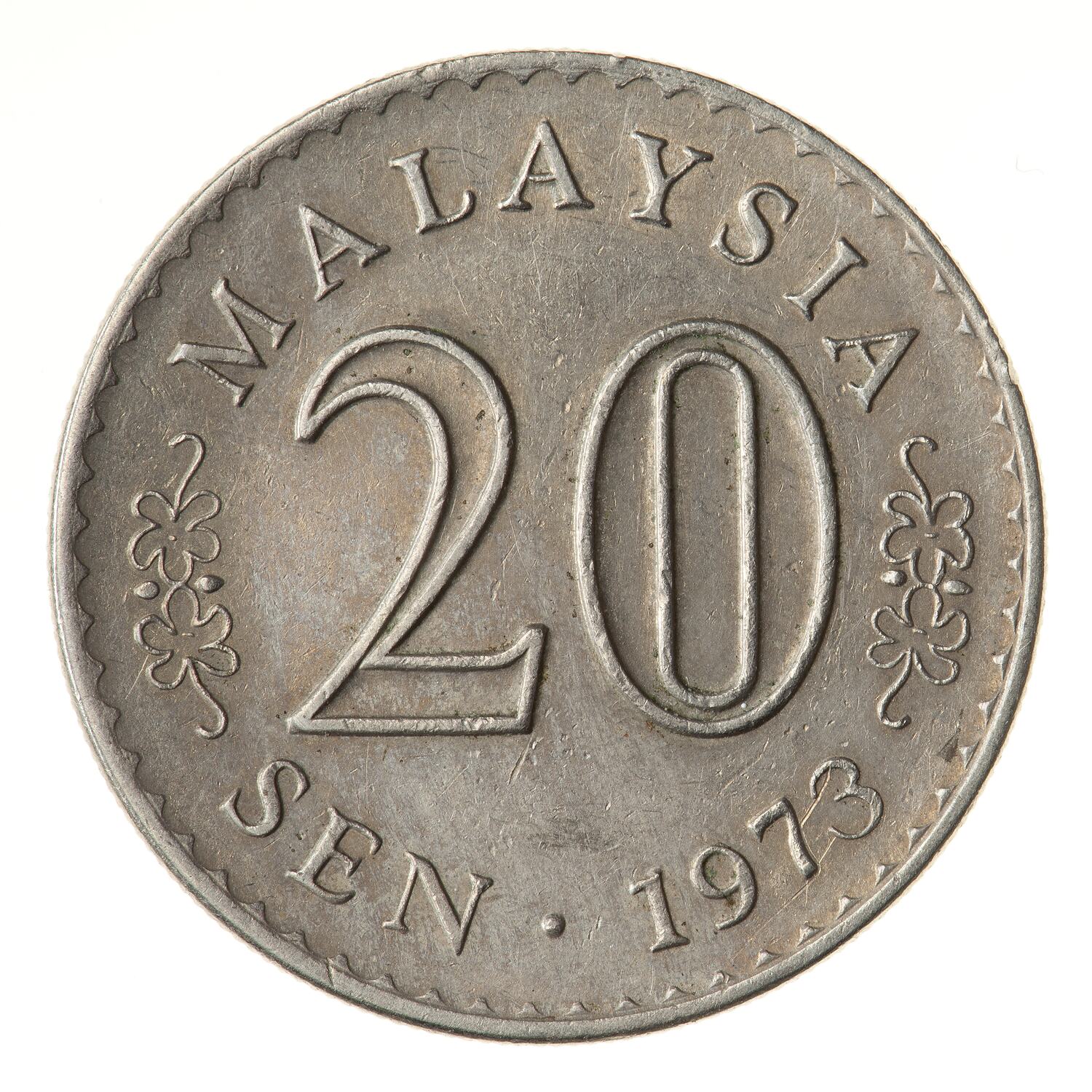 Coin - 20 Sen, Malaysia, 1973