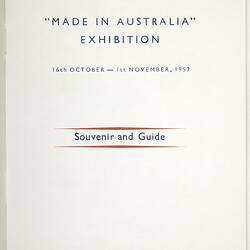 Catalogue - Made In Australia Exhibition, Melbourne