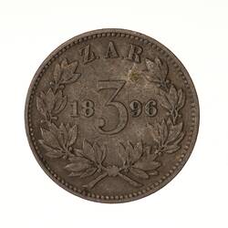 Coin - 3 Pence, South Africa, 1896