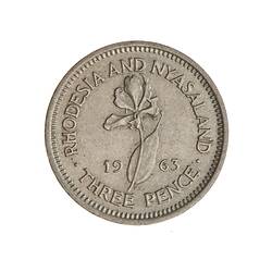 Coin - 3 Pence, Rhodesia & Nyasaland, 1963