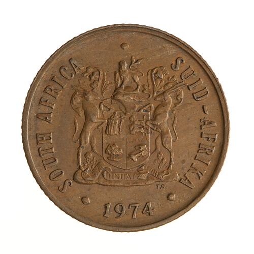 Coin - 2 Cents, South Africa, 1974
