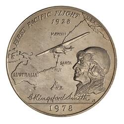 Coin - 1 Tala, Kingsford Smith Trans-Pacific Flight, Samoa, 1978