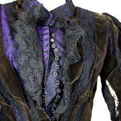Bodice - Purple Silk Brocade