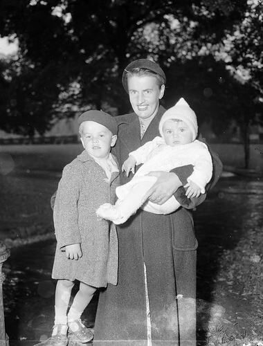 Portrait of a Woman with Two Children, Melbourne, Victoria, 1953