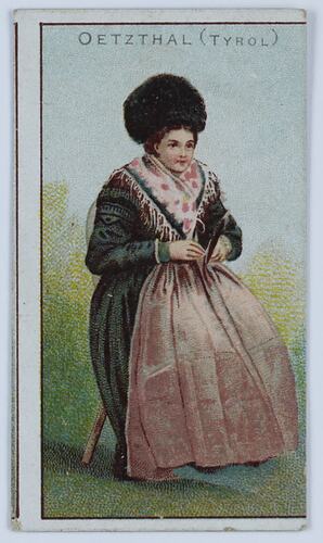 Card - National Costume, Oetzthal (Tyrol) Female, circa 1900