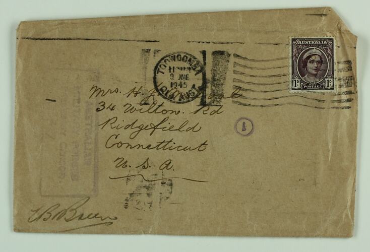 Letter & Envelope - Ivan Bosel, to Margaret Malval, Thank You & Description of Home Life, 7 Jun 1945
