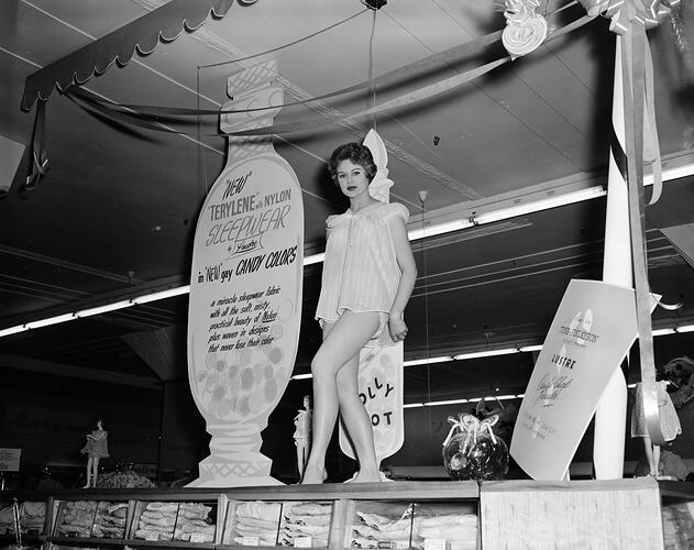 Imperial Chemical Industries, Woman Modelling 'Terylene' Clothing, Melbourne, Victoria, 1958
