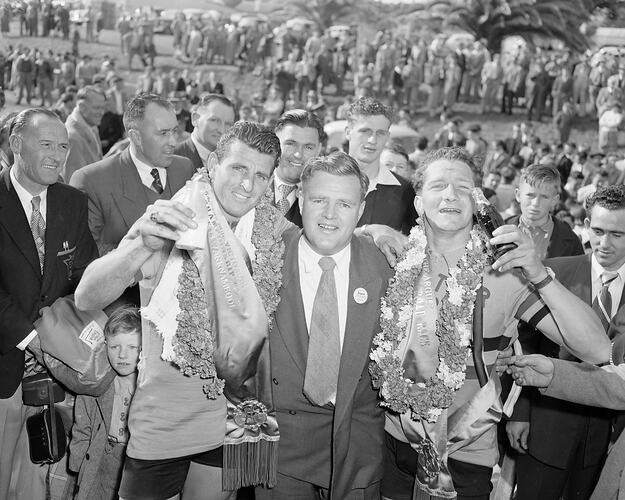 Coca-Cola, Winners of Bicycle Race, Warrnambool, Victoria, Oct 1954