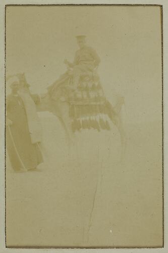Serviceman Riding a Camel, Egypt, 1914-1918