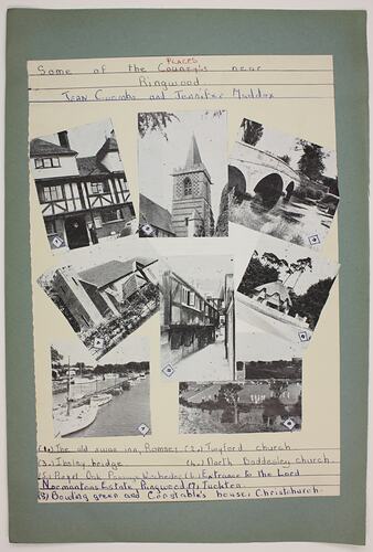 Folio - Loose Page Illustrations, Cover Letter & Envelope, from Ringwood County Secondary School England, to Merle Hathaway, Ballarat, 1961
