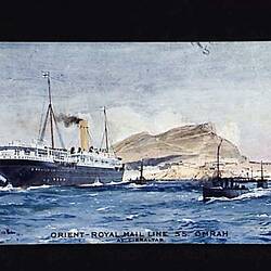 Postcard - S.S. Omrah, Orient-Royal Mail Line, Gibralter, 1899-1918