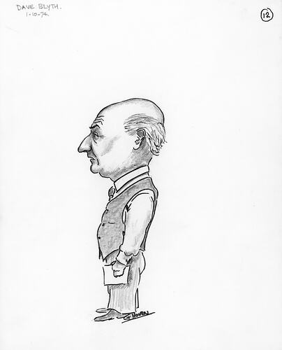 Caricature - George Hoven, No 12, 'Dave Blyth', Kodak Australasia Pty Ltd, 1 Oct 1974