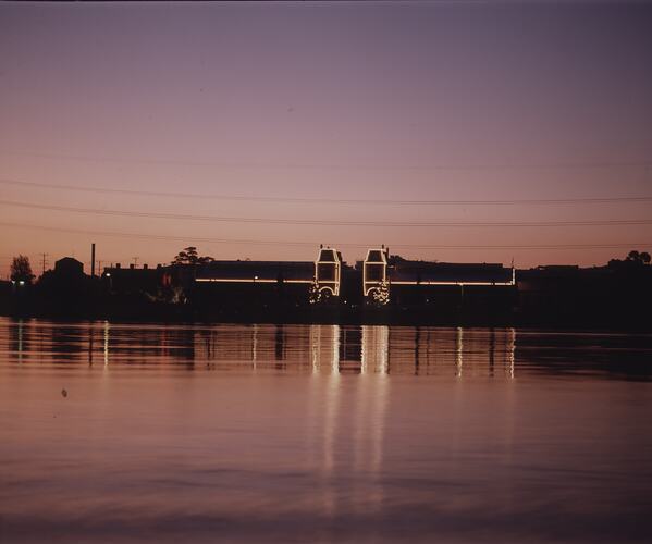 Transparency - Spotswood Pumping Station at Dusk, Victoria, May 1990