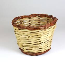 Basket -  Mazzarino, Olive Harvesting, Woven Cane, St Albans, Melbourne, circa 1990s
