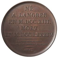 Medal - Denis Diderot, France, 1817