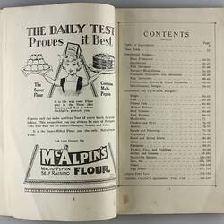 Book - 'With Compliments from Fletcher, Chester & Co', Cookery Book, Melbourne, circa 1929