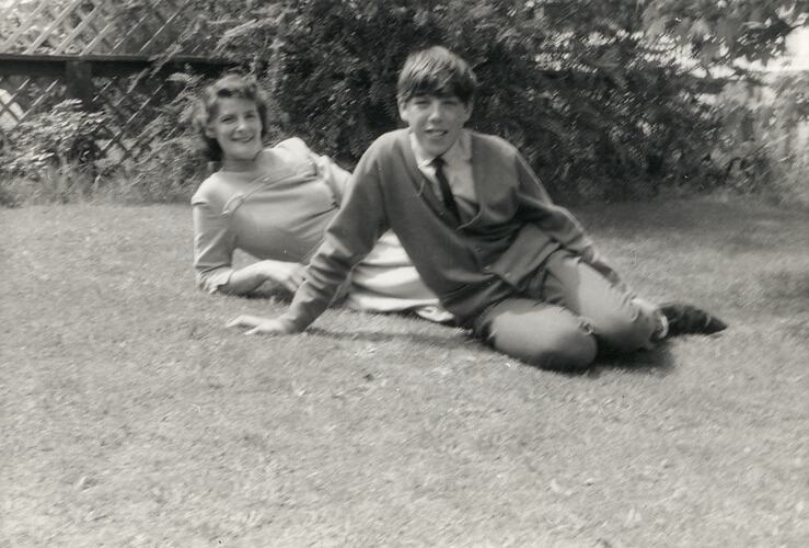 Mary and David Ward Outside Their Home, Glen Iris, Victoria, circa 1963