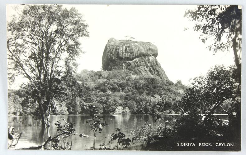 Postcard - 'Sigiriya Rock, Ceylon', Ship 'New Australia', 1951
