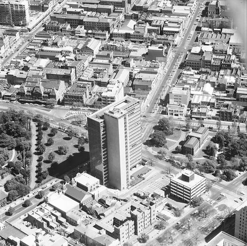 Negative - Aerial View of ICI House, Melbourne, circa 1960