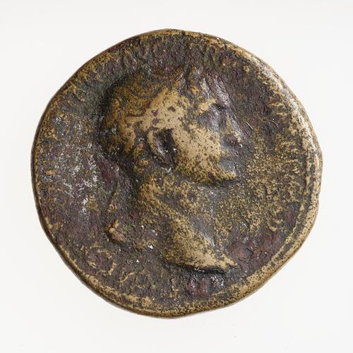 Coin - Sestertius, Emperor Trajan, Ancient Roman Empire, 98-117 AD