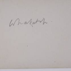 Back of photograph of New Zealand by Walter Baldwin Spencer, 1906/7