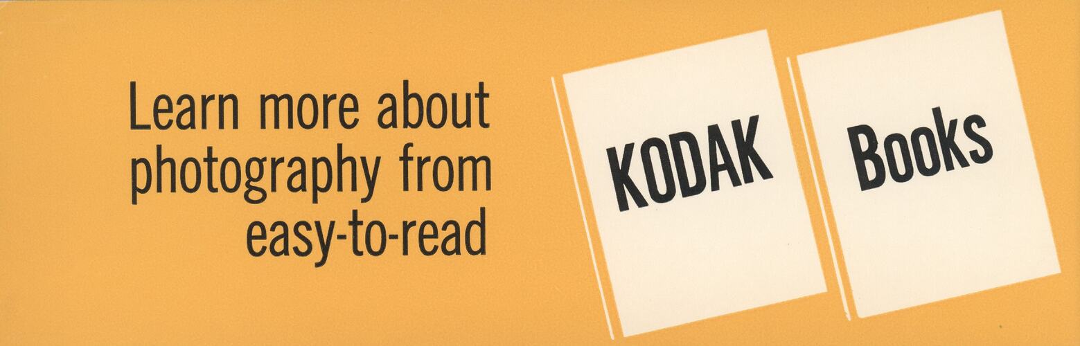 Label - Kodak Australasia Pty Ltd, 'Learn More About Photography From Easy-to-Read Kodak Books', circa 1960s