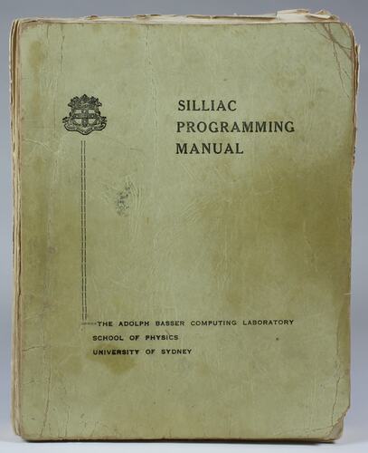 Tatty front cover for programming manual.