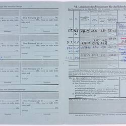 Income Tax Card - 'Lohnsteuerkarte', Dorothea Huber, Austria, 1952-53