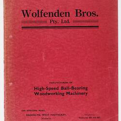Front cover with printed text.