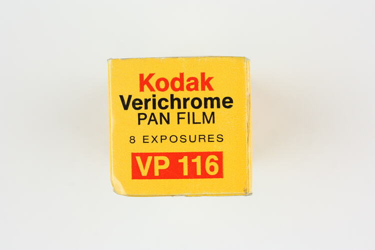 End of film box printed with product details.