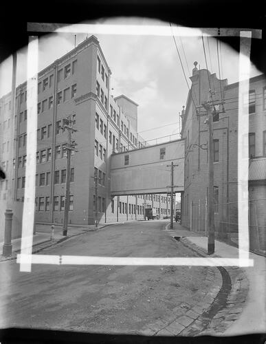 Kodak Australasia Pty Ltd, Kodak Australasia Pty Ltd, Kodak Factory Buildings & Pedestrian Bridge over Southampton Cres, Abbotsford, Victoria, circa 1930s