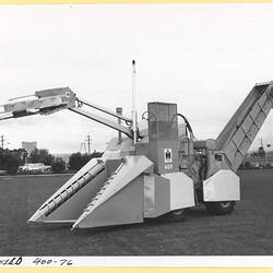 Photograph of harvesting equipment.