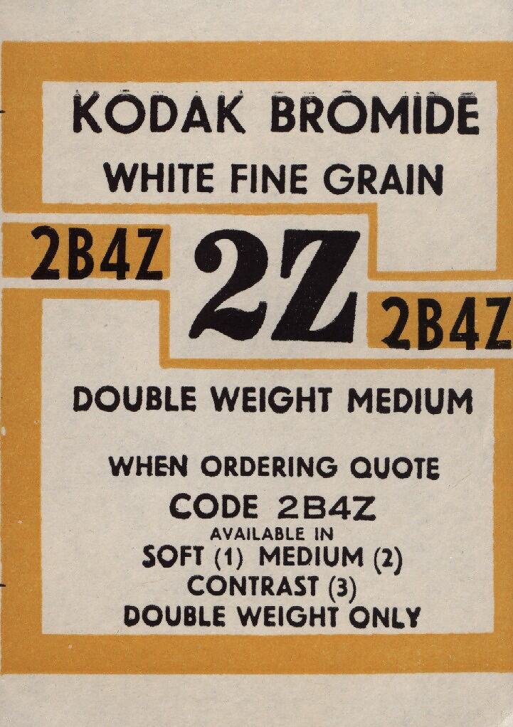 Label - Photographic Paper, Kodak Australasia Pty Ltd, 'Kodak Bromide ...